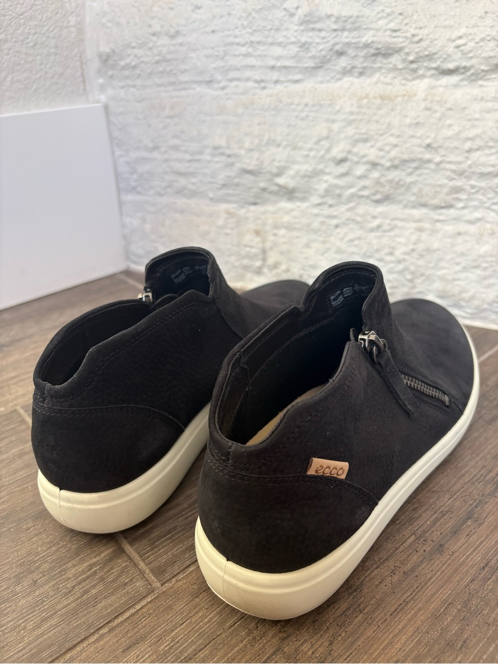 Ecco Black Suede Slip-On Sneakers - Picture 4 of 7